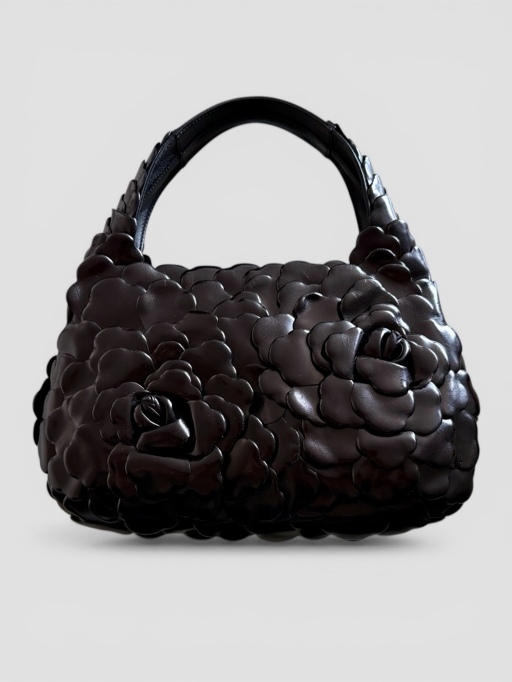 Valentino Garavani Atelier Rose 03 Edition Small Leather Hobo Bag